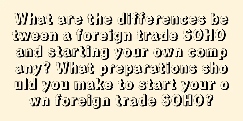 What are the differences between a foreign trade SOHO and starting your own company? What preparations should you make to start your own foreign trade SOHO?