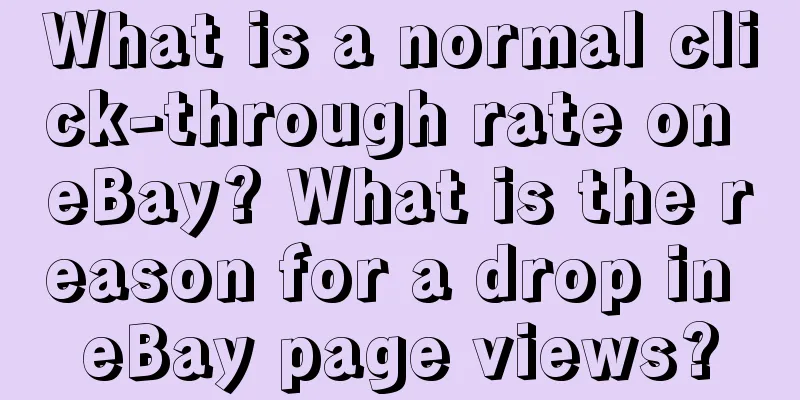 What is a normal click-through rate on eBay? What is the reason for a drop in eBay page views?