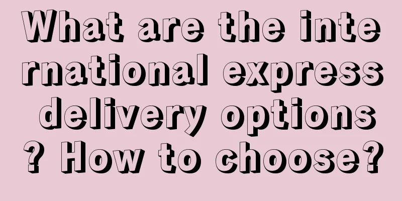 What are the international express delivery options? How to choose?