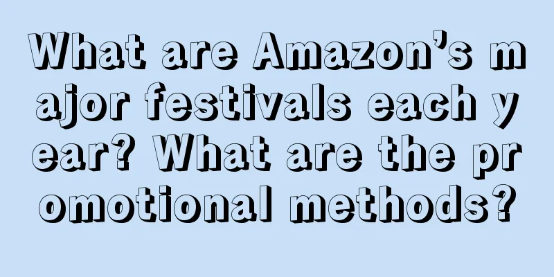 What are Amazon’s major festivals each year? What are the promotional methods?