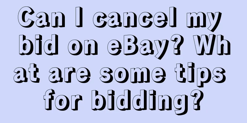 Can I cancel my bid on eBay? What are some tips for bidding?