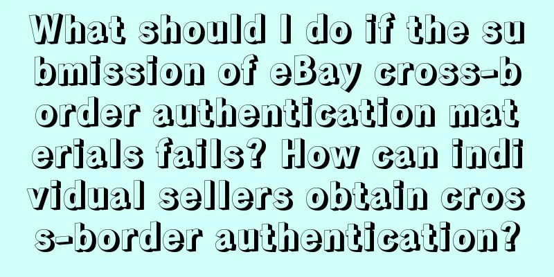 What should I do if the submission of eBay cross-border authentication materials fails? How can individual sellers obtain cross-border authentication?