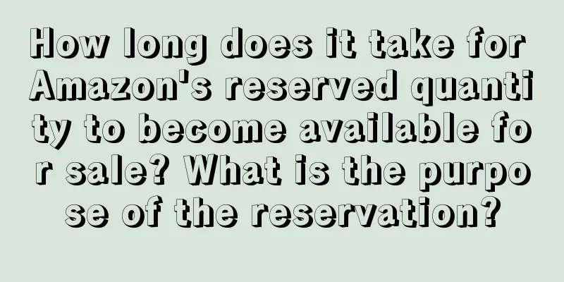 How long does it take for Amazon's reserved quantity to become available for sale? What is the purpose of the reservation?