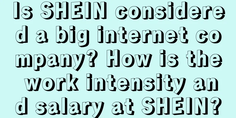 Is SHEIN considered a big internet company? How is the work intensity and salary at SHEIN?