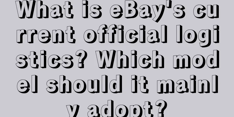 What is eBay's current official logistics? Which model should it mainly adopt?