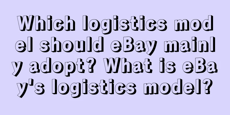 Which logistics model should eBay mainly adopt? What is eBay's logistics model?