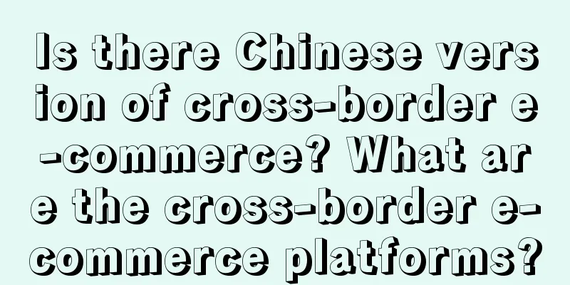 Is there Chinese version of cross-border e-commerce? What are the cross-border e-commerce platforms?