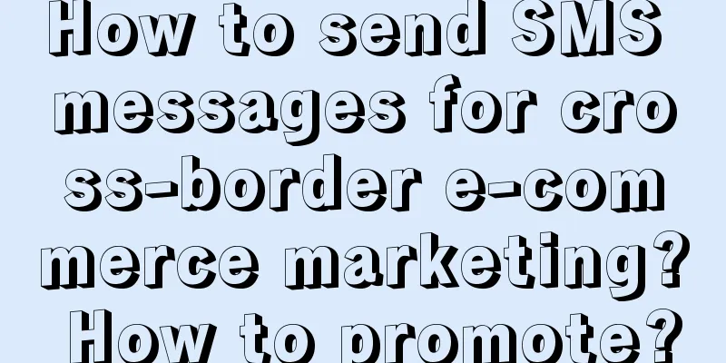 How to send SMS messages for cross-border e-commerce marketing? How to promote?
