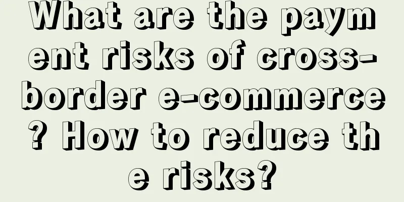 What are the payment risks of cross-border e-commerce? How to reduce the risks?