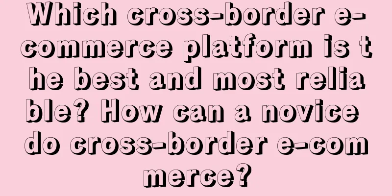 Which cross-border e-commerce platform is the best and most reliable? How can a novice do cross-border e-commerce?