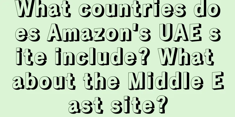 What countries does Amazon's UAE site include? What about the Middle East site?