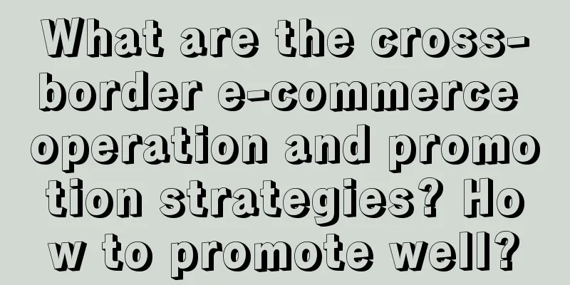 What are the cross-border e-commerce operation and promotion strategies? How to promote well?