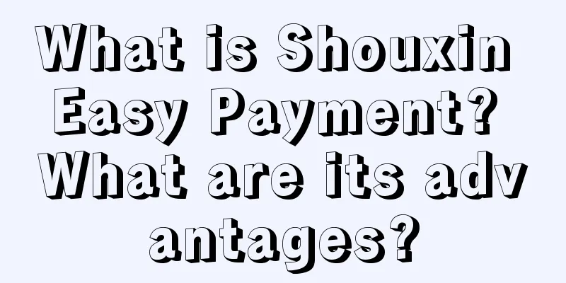 What is Shouxin Easy Payment? What are its advantages?