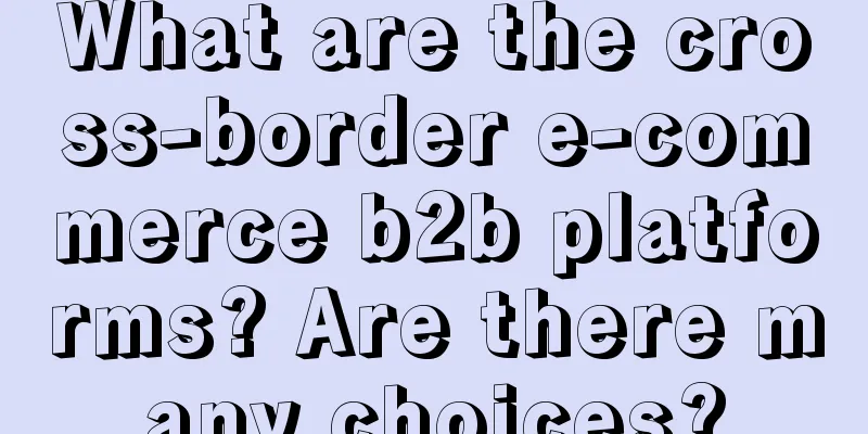 What are the cross-border e-commerce b2b platforms? Are there many choices?