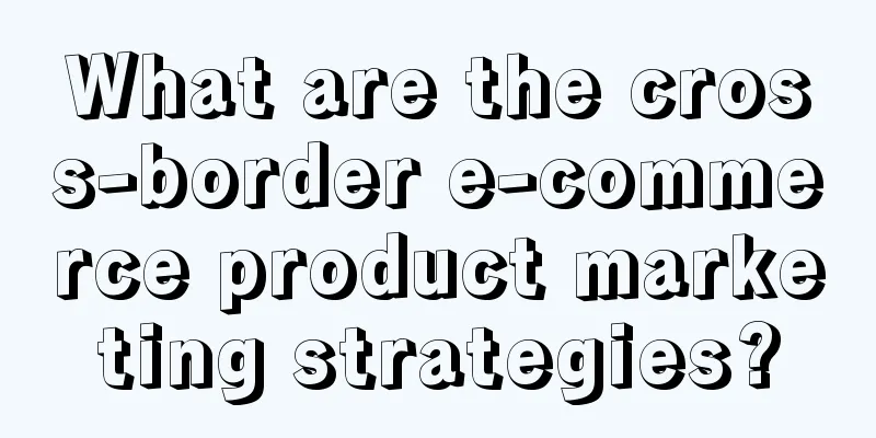 What are the cross-border e-commerce product marketing strategies?