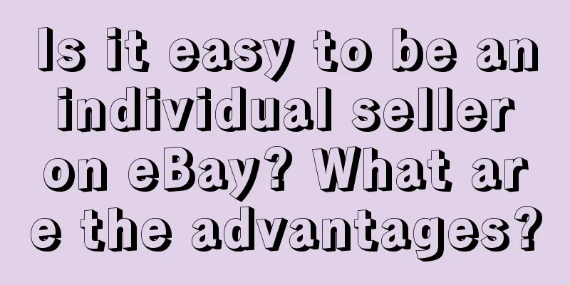 Is it easy to be an individual seller on eBay? What are the advantages?