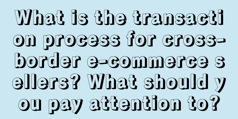 What is the transaction process for cross-border e-commerce sellers? What should you pay attention to?