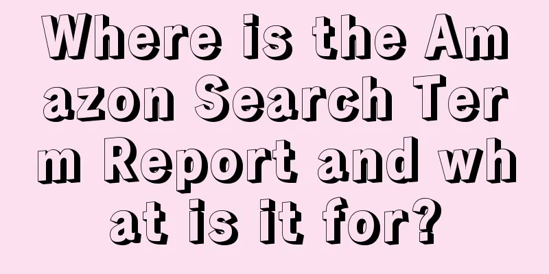Where is the Amazon Search Term Report and what is it for?
