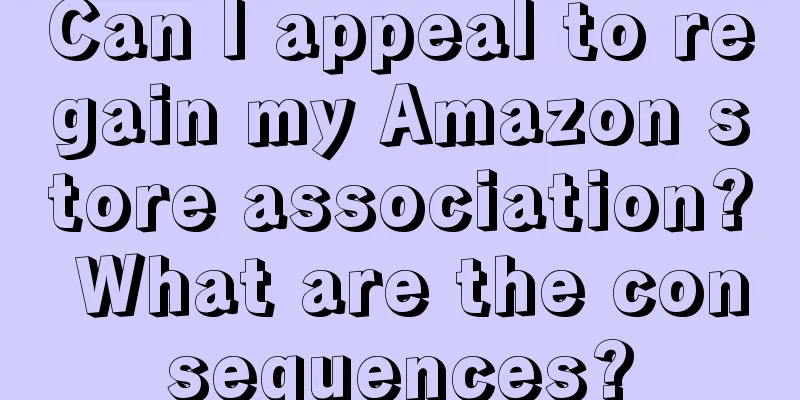 Can I appeal to regain my Amazon store association? What are the consequences?