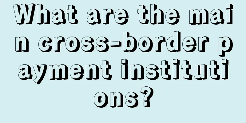 What are the main cross-border payment institutions?