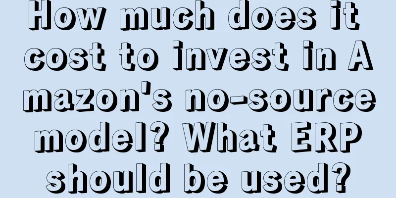 How much does it cost to invest in Amazon's no-source model? What ERP should be used?