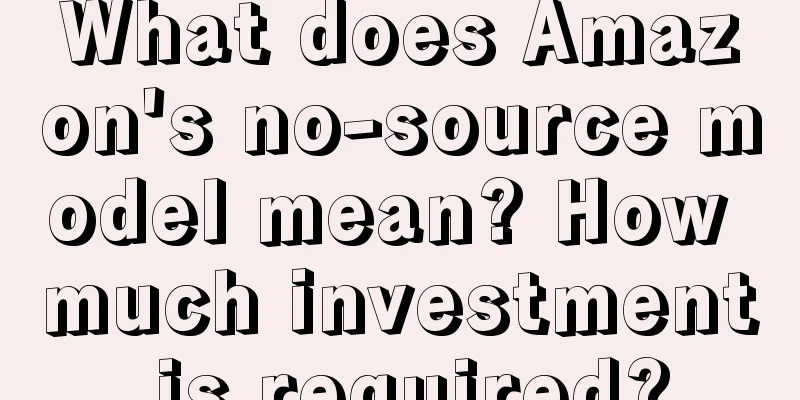 What does Amazon's no-source model mean? How much investment is required?