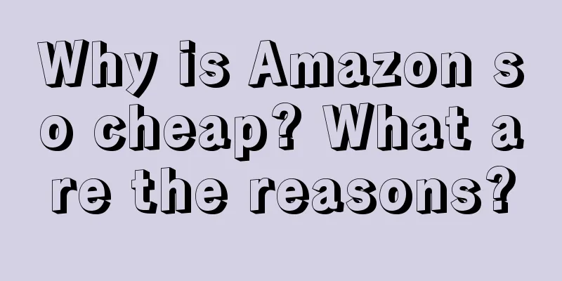 Why is Amazon so cheap? What are the reasons?