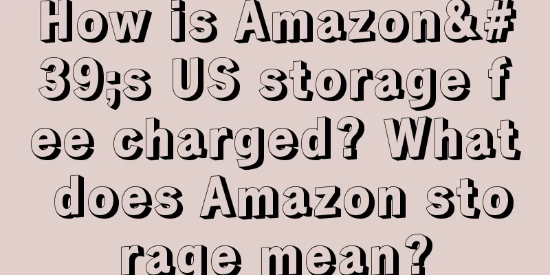 How is Amazon's US storage fee charged? What does Amazon storage mean?