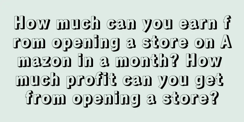 How much can you earn from opening a store on Amazon in a month? How much profit can you get from opening a store?
