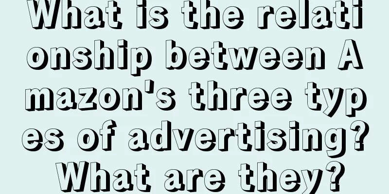 What is the relationship between Amazon's three types of advertising? What are they?