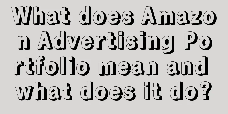 What does Amazon Advertising Portfolio mean and what does it do?