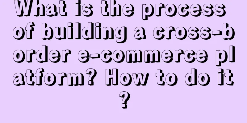 What is the process of building a cross-border e-commerce platform? How to do it?