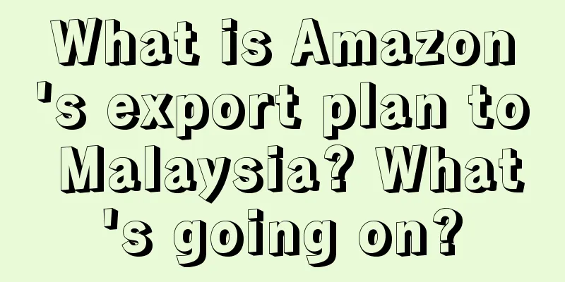 What is Amazon's export plan to Malaysia? What's going on?