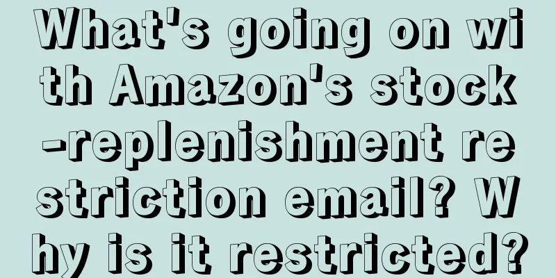 What's going on with Amazon's stock-replenishment restriction email? Why is it restricted?