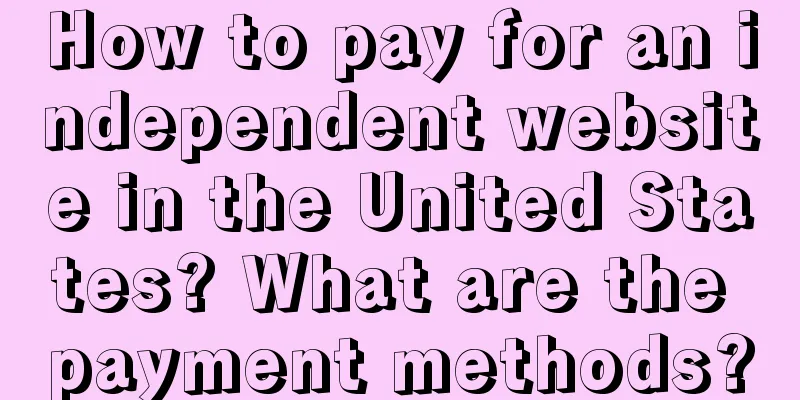 How to pay for an independent website in the United States? What are the payment methods?