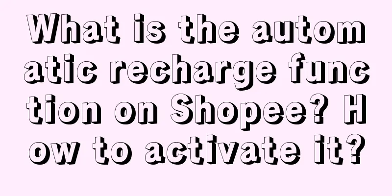 What is the automatic recharge function on Shopee? How to activate it?
