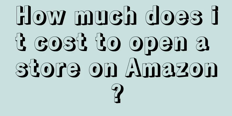 How much does it cost to open a store on Amazon?