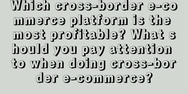 Which cross-border e-commerce platform is the most profitable? What should you pay attention to when doing cross-border e-commerce?