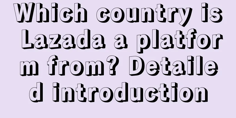 Which country is Lazada a platform from? Detailed introduction