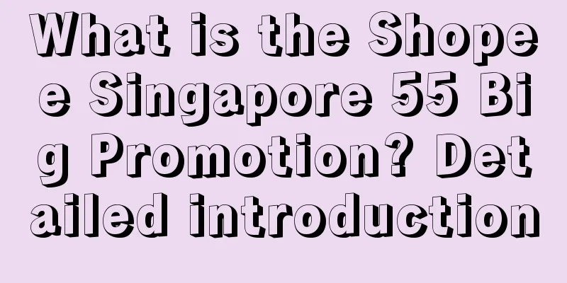 What is the Shopee Singapore 55 Big Promotion? Detailed introduction