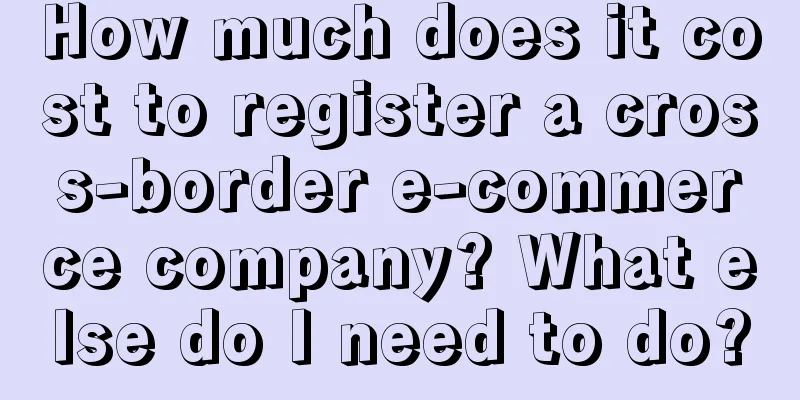 How much does it cost to register a cross-border e-commerce company? What else do I need to do?