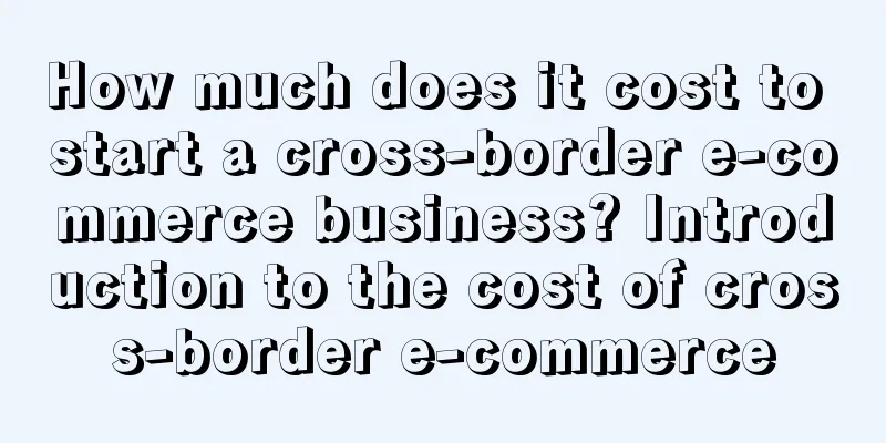 How much does it cost to start a cross-border e-commerce business? Introduction to the cost of cross-border e-commerce