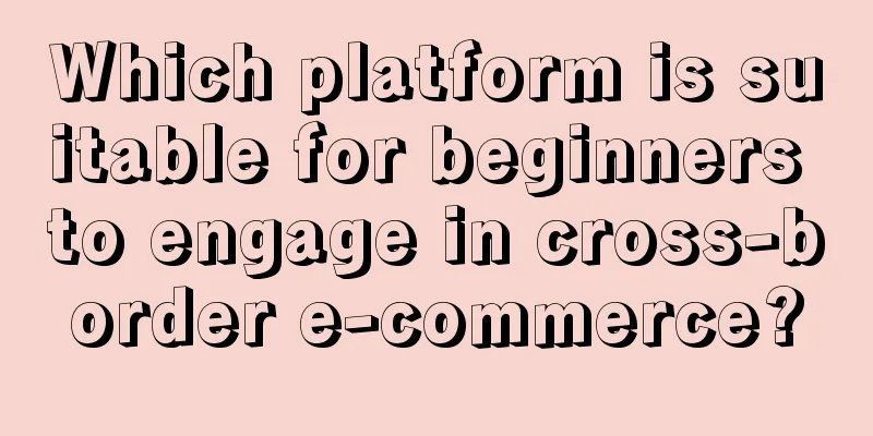 Which platform is suitable for beginners to engage in cross-border e-commerce?