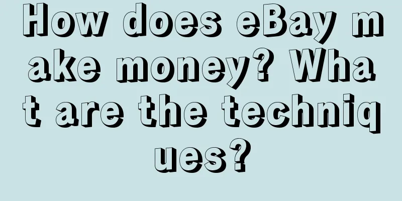 How does eBay make money? What are the techniques?