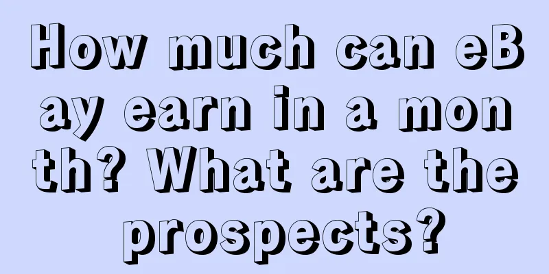 How much can eBay earn in a month? What are the prospects?
