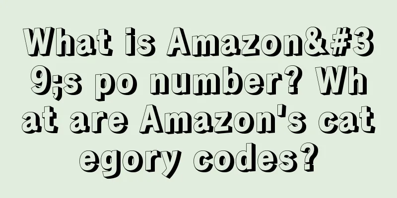 What is Amazon's po number? What are Amazon's category codes?