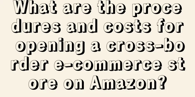 What are the procedures and costs for opening a cross-border e-commerce store on Amazon?