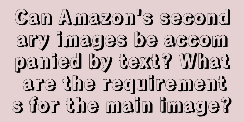 Can Amazon's secondary images be accompanied by text? What are the requirements for the main image?