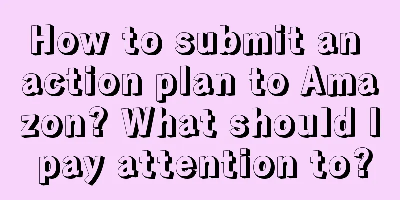 How to submit an action plan to Amazon? What should I pay attention to?