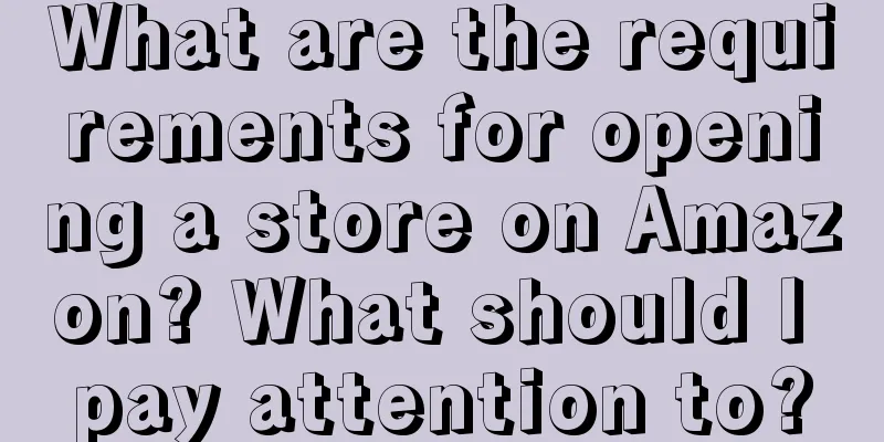 What are the requirements for opening a store on Amazon? What should I pay attention to?